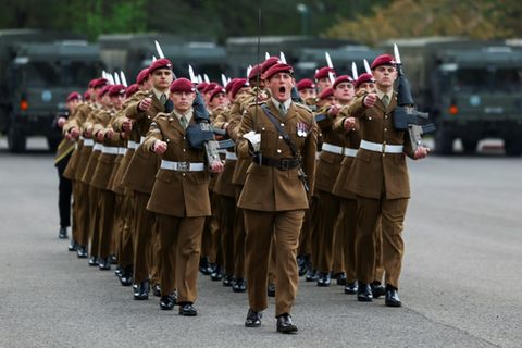 Soldaten der Armeegarnison Catterick
