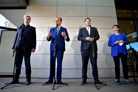 Koalitionsgespräche erreichen Führungsebene - Parteichefs dämpfen Erwartungen