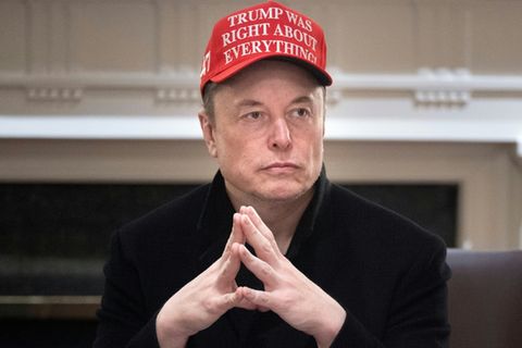 Elon Musk am 24. März bei einer Sitzung im Weißen Haus