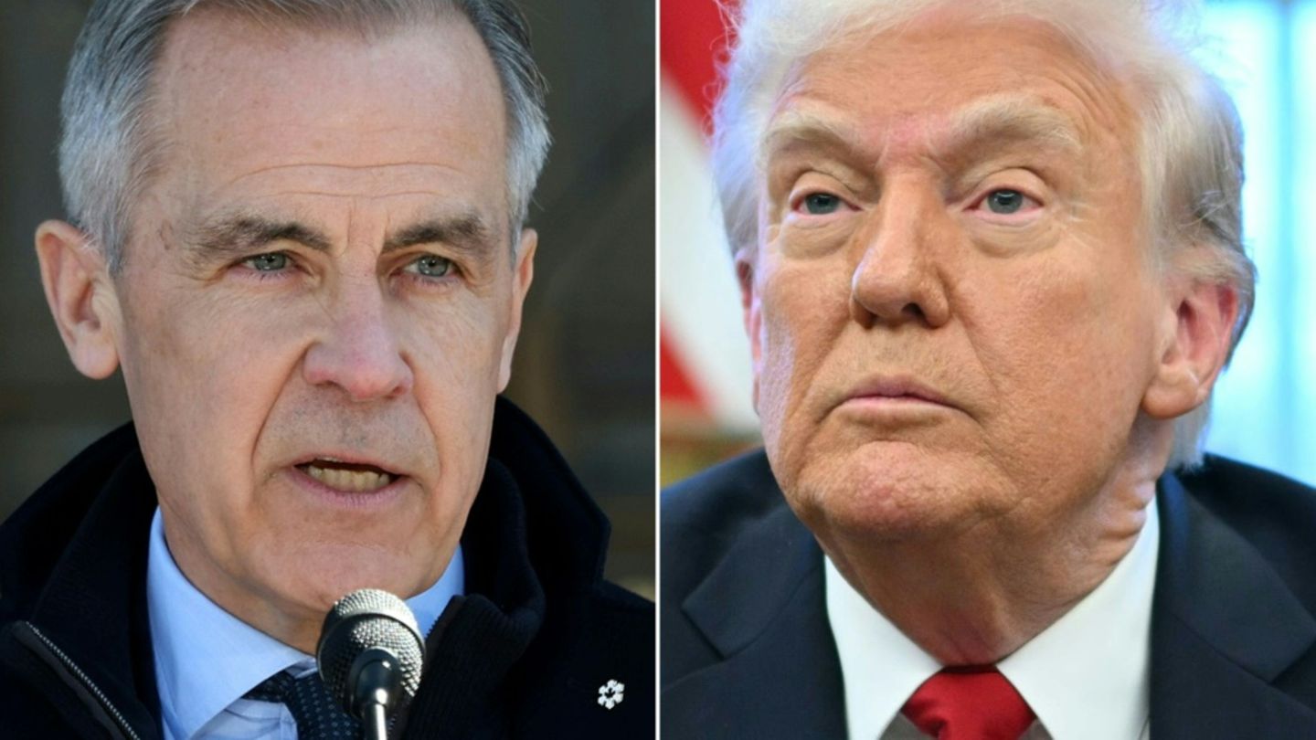 Mark Carney (l.) und Donald Trump