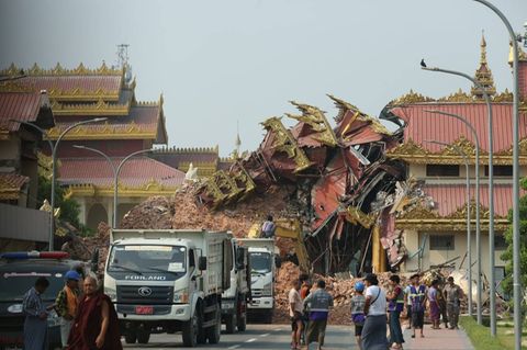 Das Epizentrum des stärksten Bebens lag in der Nähe von Mandalay, der mit 1,6 Millionen Einwohnern zweitgrößten Stadt Myanmars