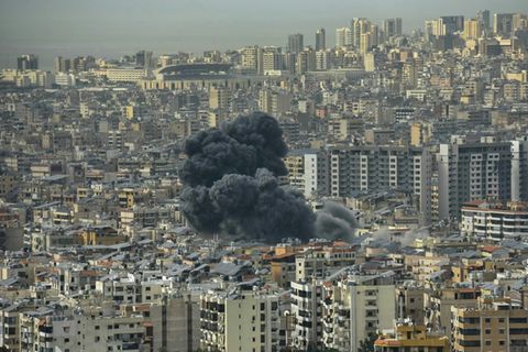 Rauch nach israelischem Angriff auf Süden von Beirut