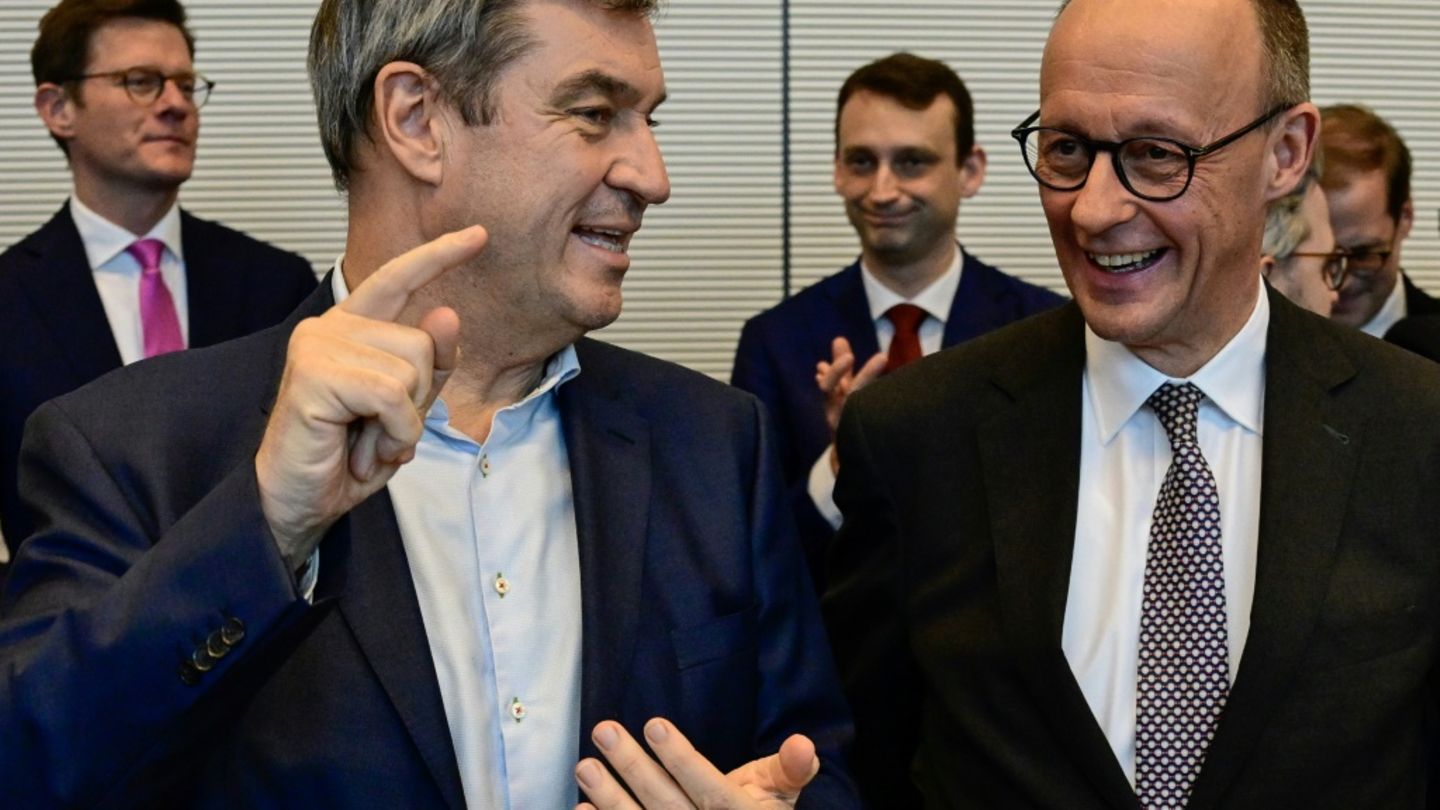 CSU-Chef Söder und CDU-Chef Merz