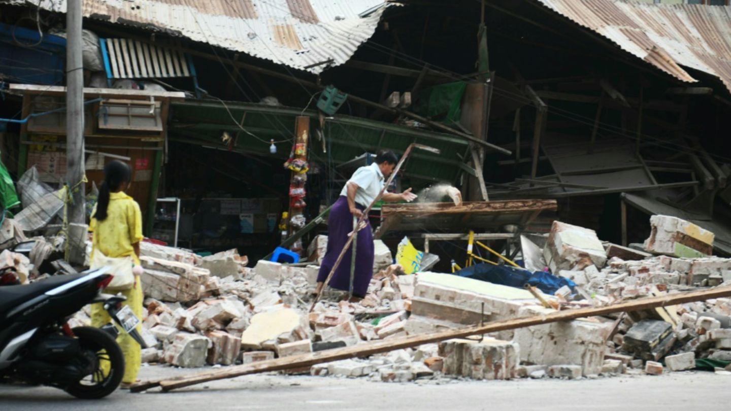 Zerstörung in Mandalay