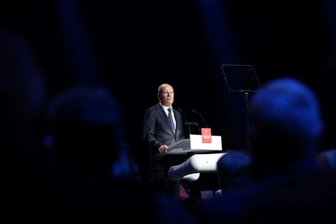 Olaf Scholz bei der Hannover Messe