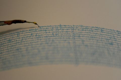 Aufzeichnungen eines Seismographs