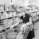 Ein historisches Bild aus einem US-amerikanischen Supermarkt