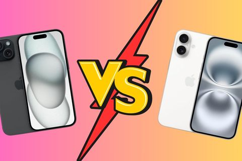 iPhone 15 vs. 16: Ein iPhone 15 neben einem iPhone 16