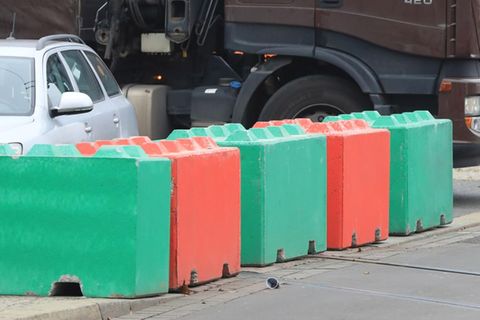 Diese Betonblöcke erinnern ein wenig an Legosteine