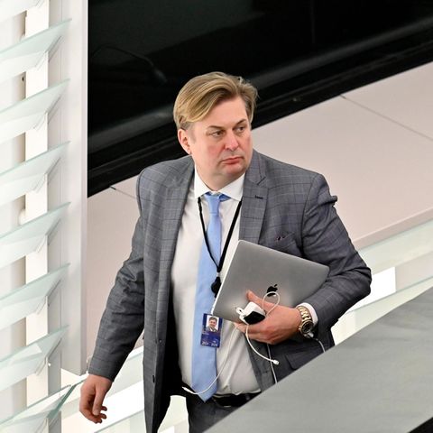 Maximilian Krah (AfD) in the EU Parliament in Strasbourg