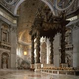 Innenansicht des Petersdoms in Vatikanstadt