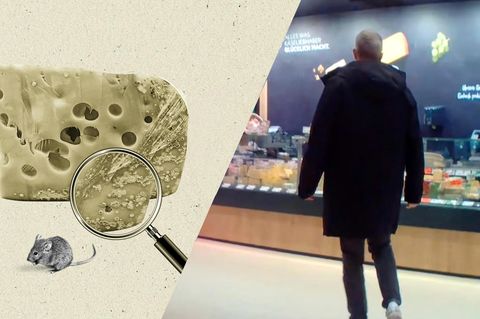 Ein Tester vor einer Frischtheke in einem Kaufland-Supermarkt