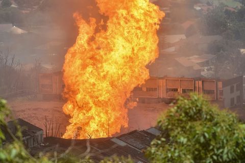 Das Feuer an der Pipeline