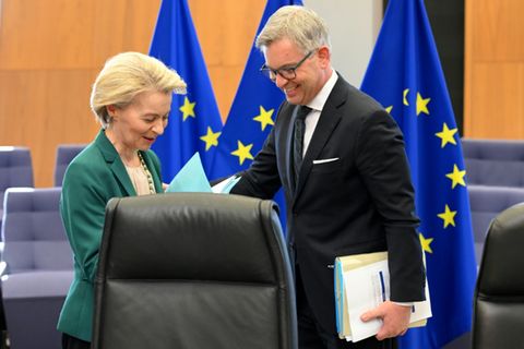 Innenkommissar Brunner mit Kommissionschefin von der Leyen in Brüssel