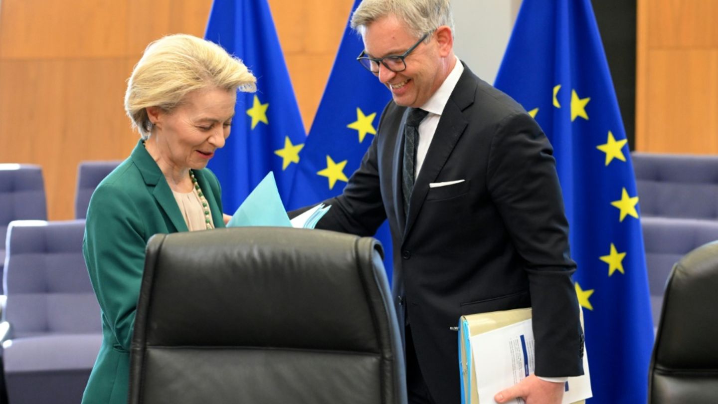 Innenkommissar Brunner mit Kommissionschefin von der Leyen in Brüssel