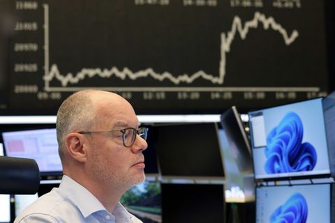 Händler an der Frankfurter Börse