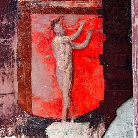 Ein Fresko in Pompeji
