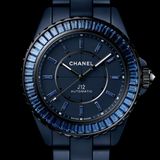blaue Chanel-Uhr "J12"