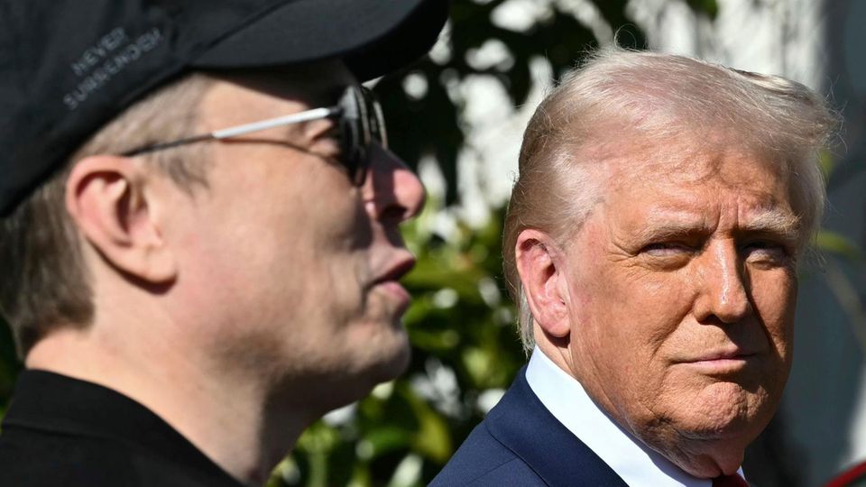 "Da wird irgendwann ein Rückzug stattfinden – zumindest vor den Kulissen" Donald Trump und Elon Musk sprechen auf dem Südrasen des Weißen Hauses vor Journalisten