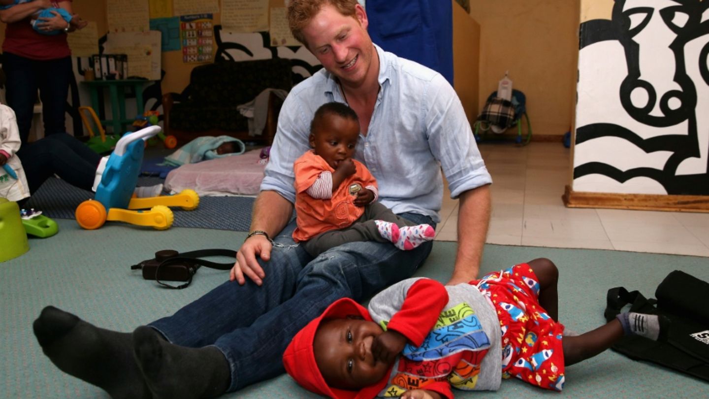 Prinz Harry bei einem Besuch in seiner Stiftung in Lesotho
