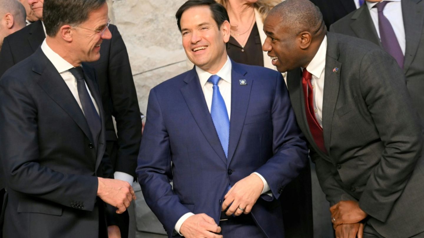 Rubio (M.) mit Rutte (l.) und Lammy