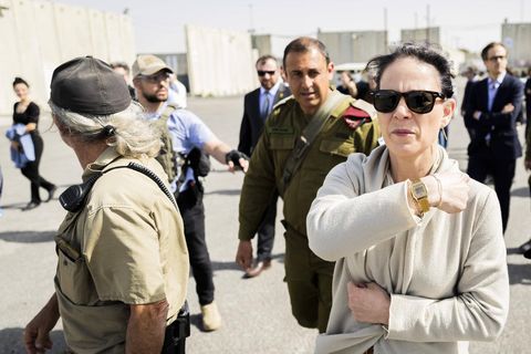 Außenministerin Annalena Baerbock, Grüne, besucht einen Grenzübergang zwischen Israel und dem Gazastreifen