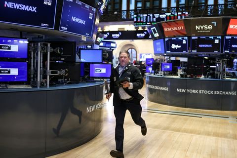 Szene an der Wall Street