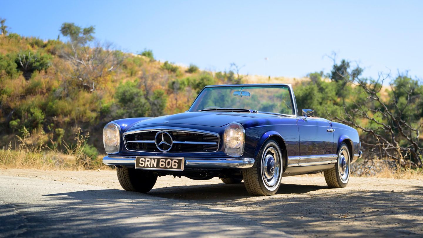 Ein 1963er Mercedes-Benz SL 280 als E-Auto Ein 1963er Mercedes-Benz SL 280 als E-Auto
