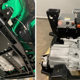 Blick auf den E-Motor eines umgebauten VW-Porsche 914