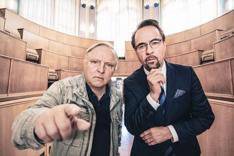 "Tatort: Fiderallala": Frank Thiel (Axel Prahl) und Professor Karl-Friedrich Boerne (Jan Josef Liefers) werden mit einem neuen