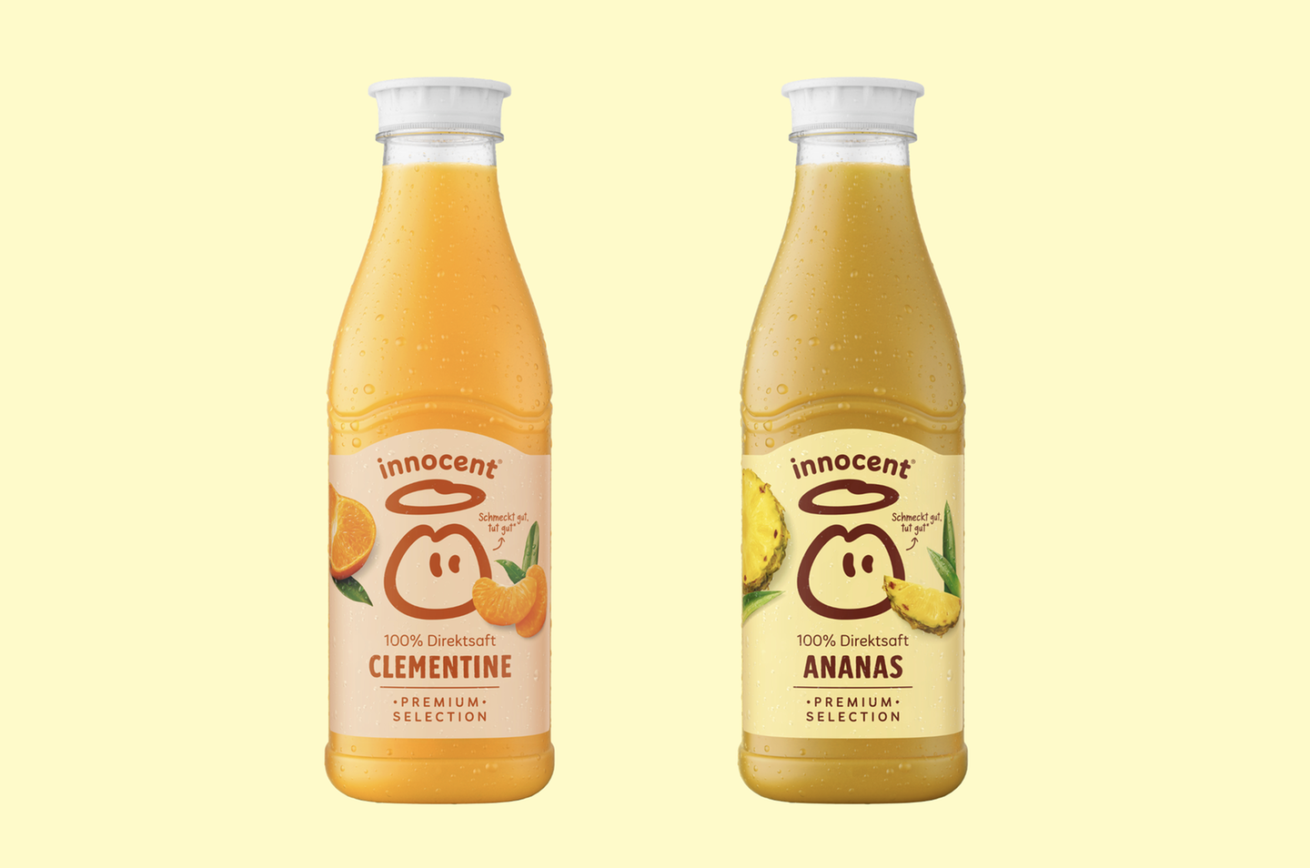 Direktsäfte in den Sorten Clementine und Ananas