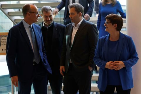 Merz, Söder, Klingbeil und Esken (v.l.)