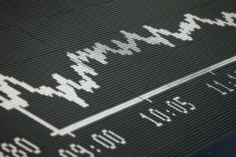 Anzeige mit Dax-Entwicklung in der Frankfurter Börse