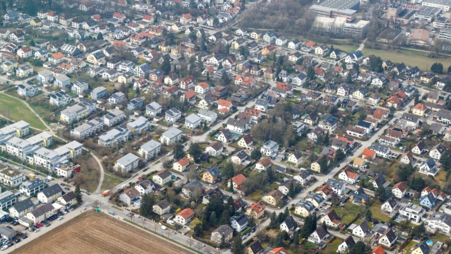 Blick auf eine Wohnsiedlung
