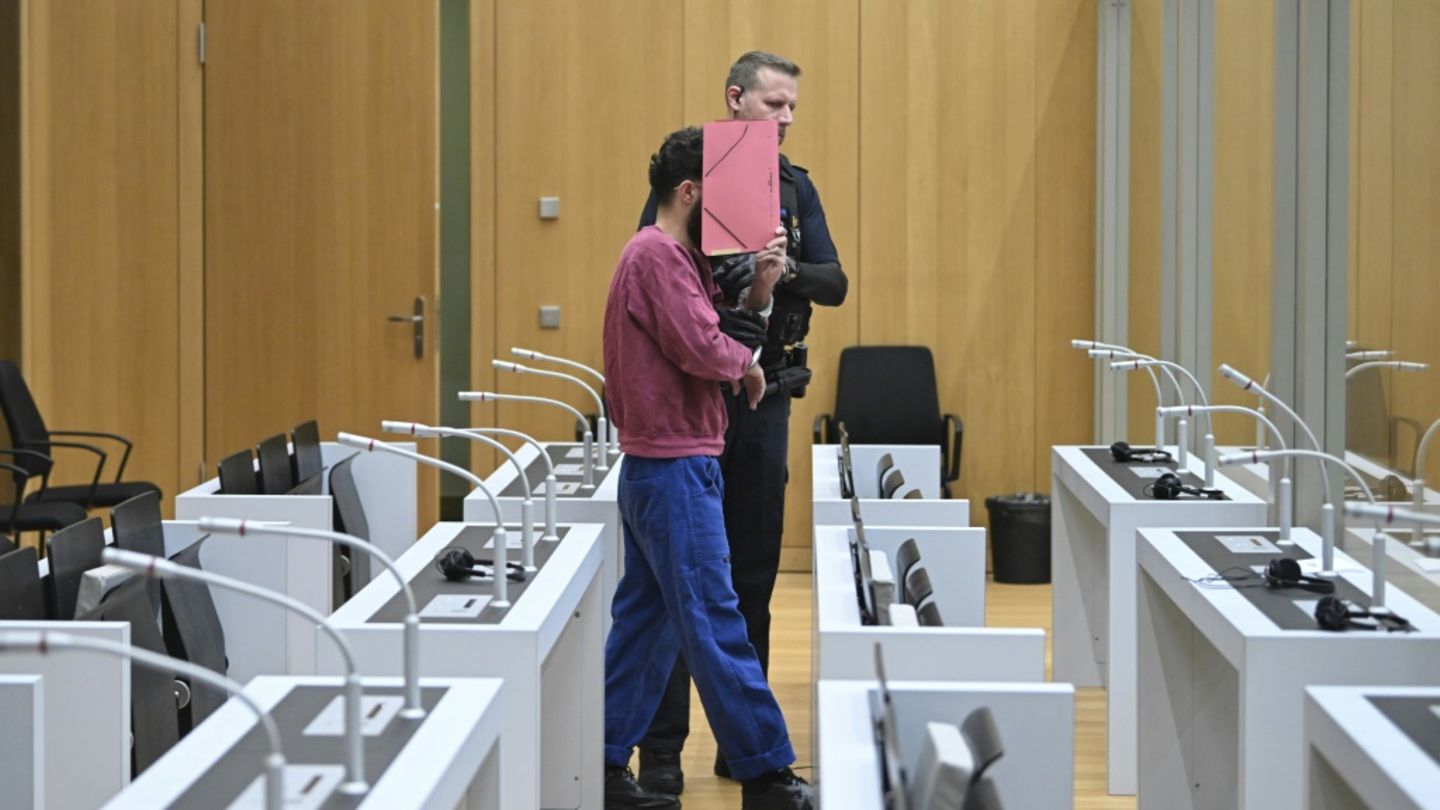 Der mutmaßliche Täter von Mannheim im Gerichtssaal