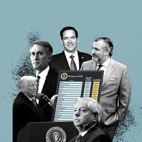 Troll with a table and around him the Republicans Marco Rubio, Ted Cruz, Lindsey Graham and James Lankford.