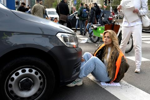 Klimaaktivistin Anja Windl im April 2023 in Wien