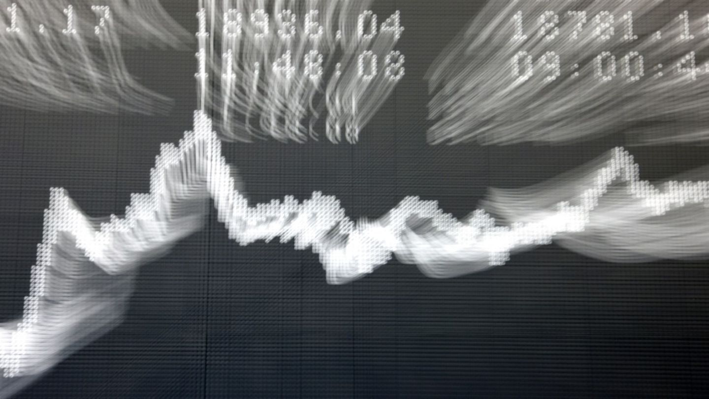 Anzeigetafel von Börse in Frankfurt am Main