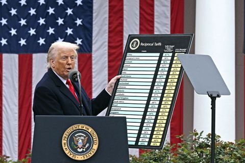 Trump mit seiner Zolltabelle