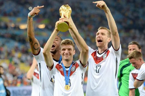 Weltmeister von 2014: Jerome Boateng, Thomas Müller und Per Mertesacker
