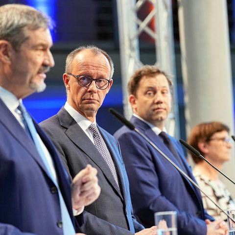 The press conference for the presentation of the coalition agreement