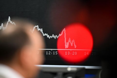 Bild der deutschen Börse im Abwärtstrend