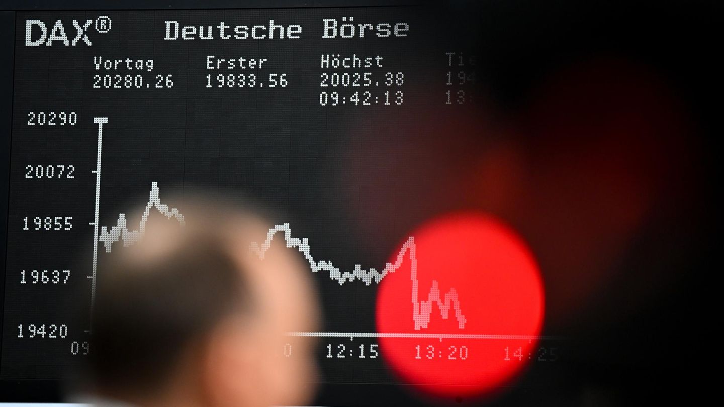 Bild der deutschen Börse im Abwärtstrend