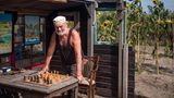 Dirk Gul beim Solitär-Schach