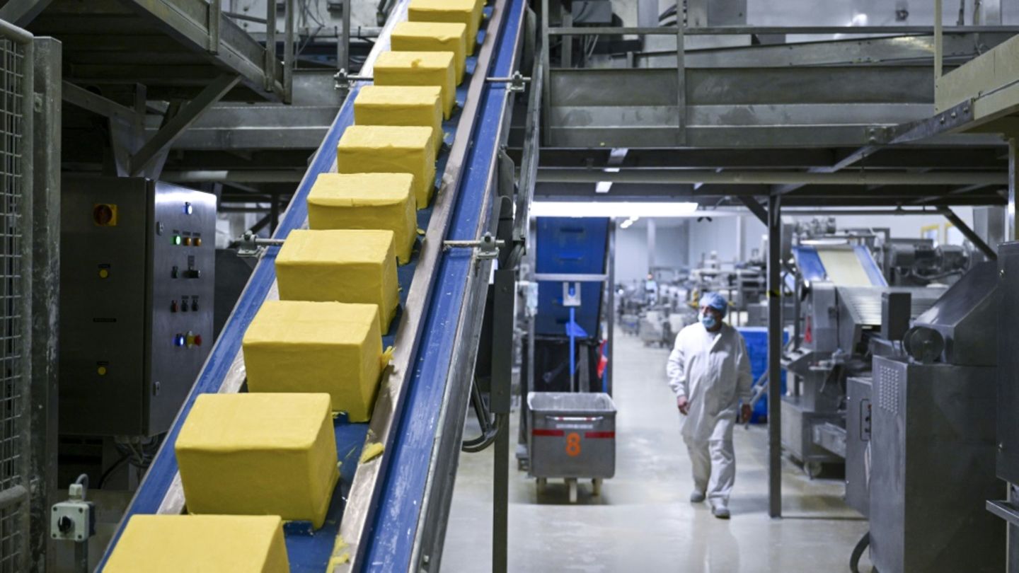 Butter in einer Teigfabrik