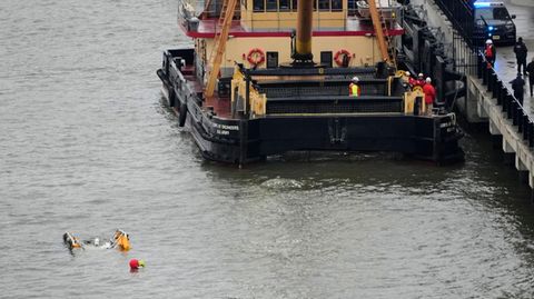 Wreckage after helicopter crash
