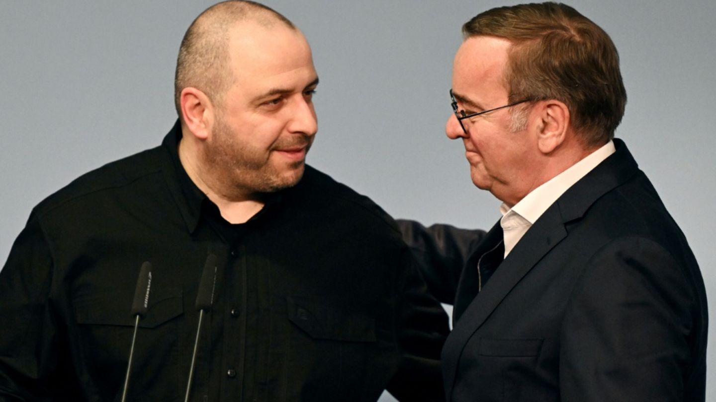 Pistorius (r.) und Umerow im März in Berlin