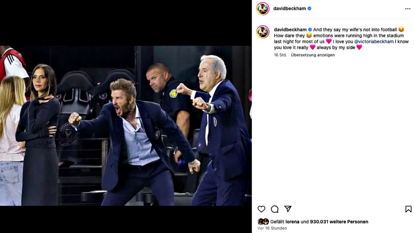 Vip News: David und Victoria Beckham: Ein Fußballspiel, zwei Emotionen
