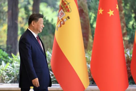 Xi beim Empfang von Sanchez am Freitag