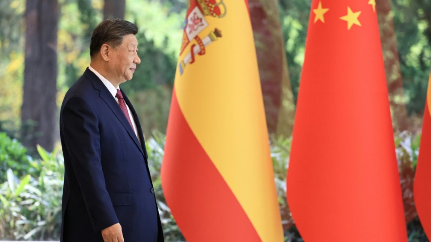 Xi beim Empfang von Sanchez am Freitag